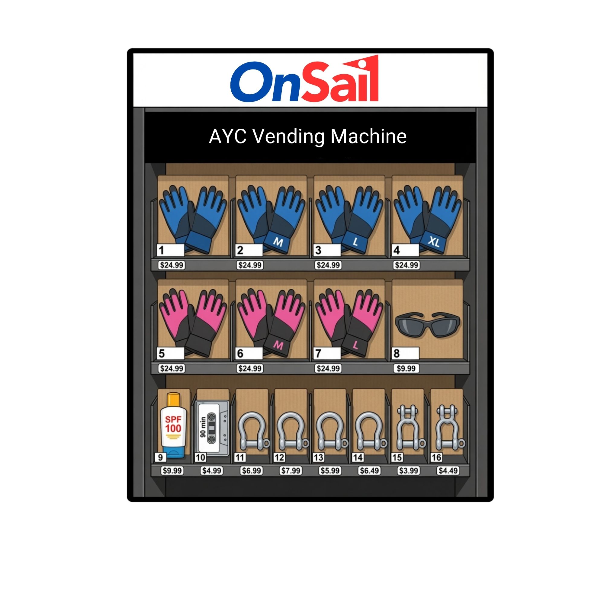 SM1600 Vending Machine Diagram